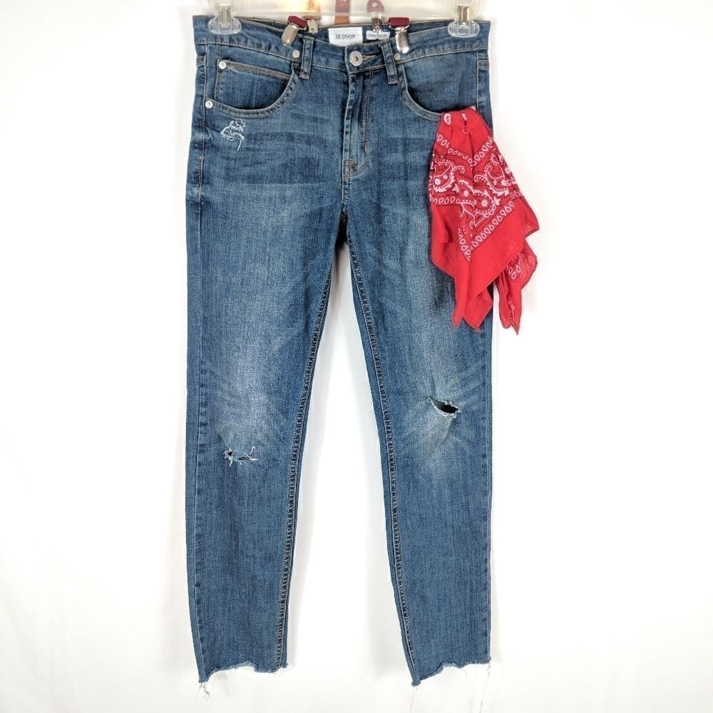 Hudson Girls Jeans CPSIA 2008 Distressed Farm Susp